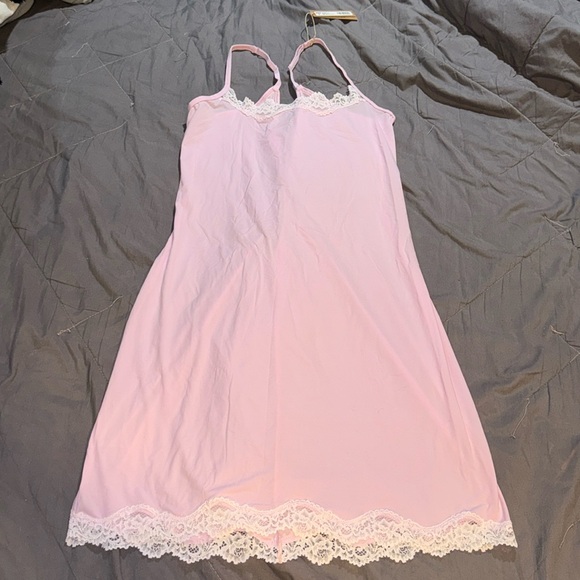 SKIMS Dresses & Skirts - Skims fits everybody laced slip dress ‘cherry blossom’ RARE!!!! LIMITED EDITION